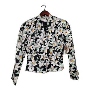 NWT Richard Warren Vintage Women's Floral Jacket Blazer Fitted Short Size 10